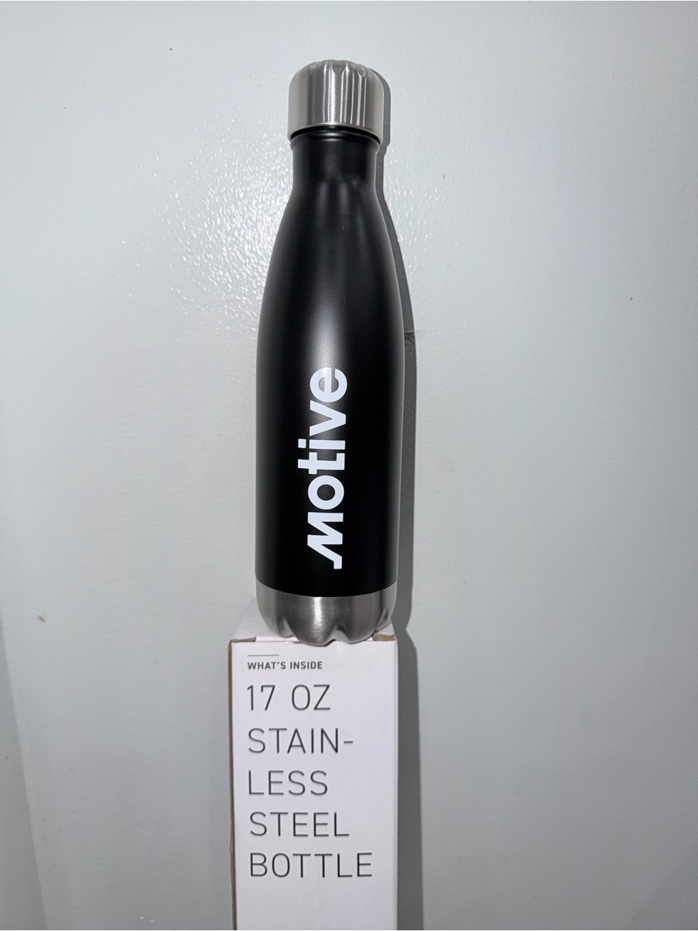 17 oz Black Stainless Steel Insulated Bottle